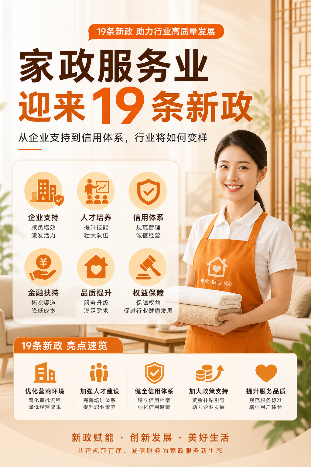 家政服务业迎来19条新政：从企业支持到信用体系，行业将如何变样