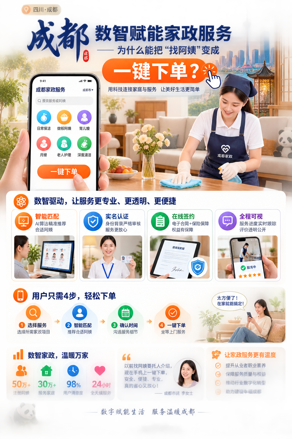 成都数智赋能家政服务，为什么能把“找阿姨”变成一键下单