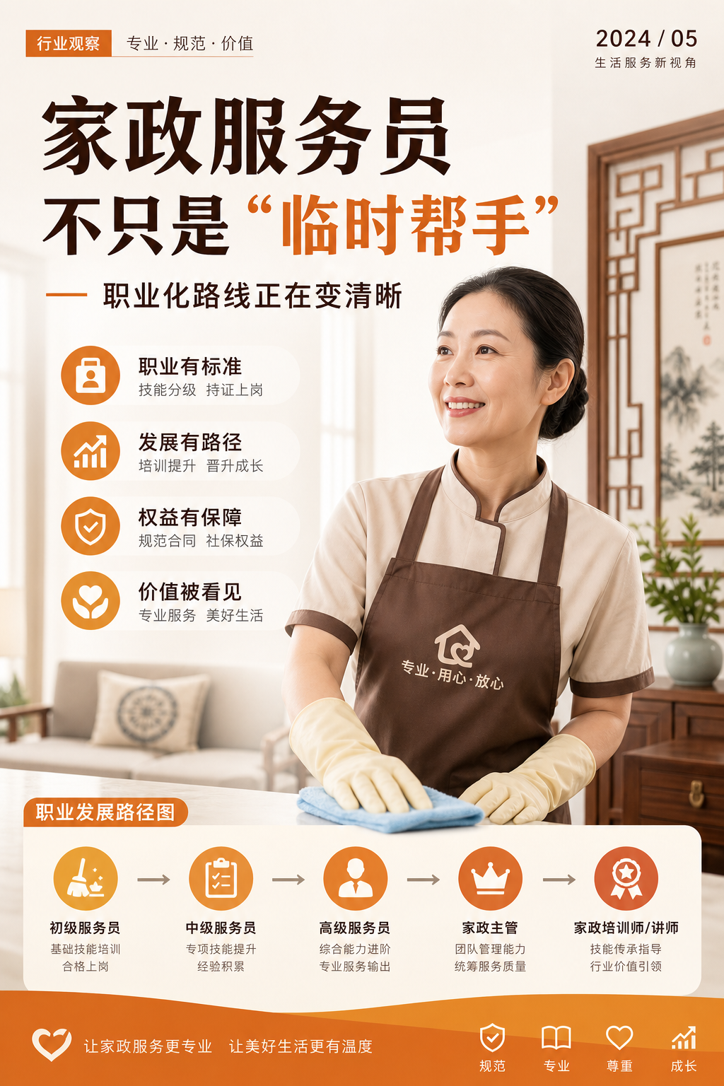 家政服务员不只是“临时帮手”，职业化路线正在变清晰