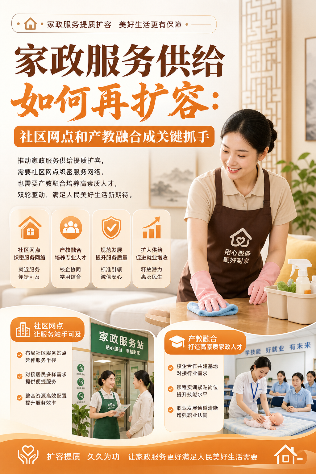 家政服务供给如何再扩容：社区网点和产教融合成关键抓手