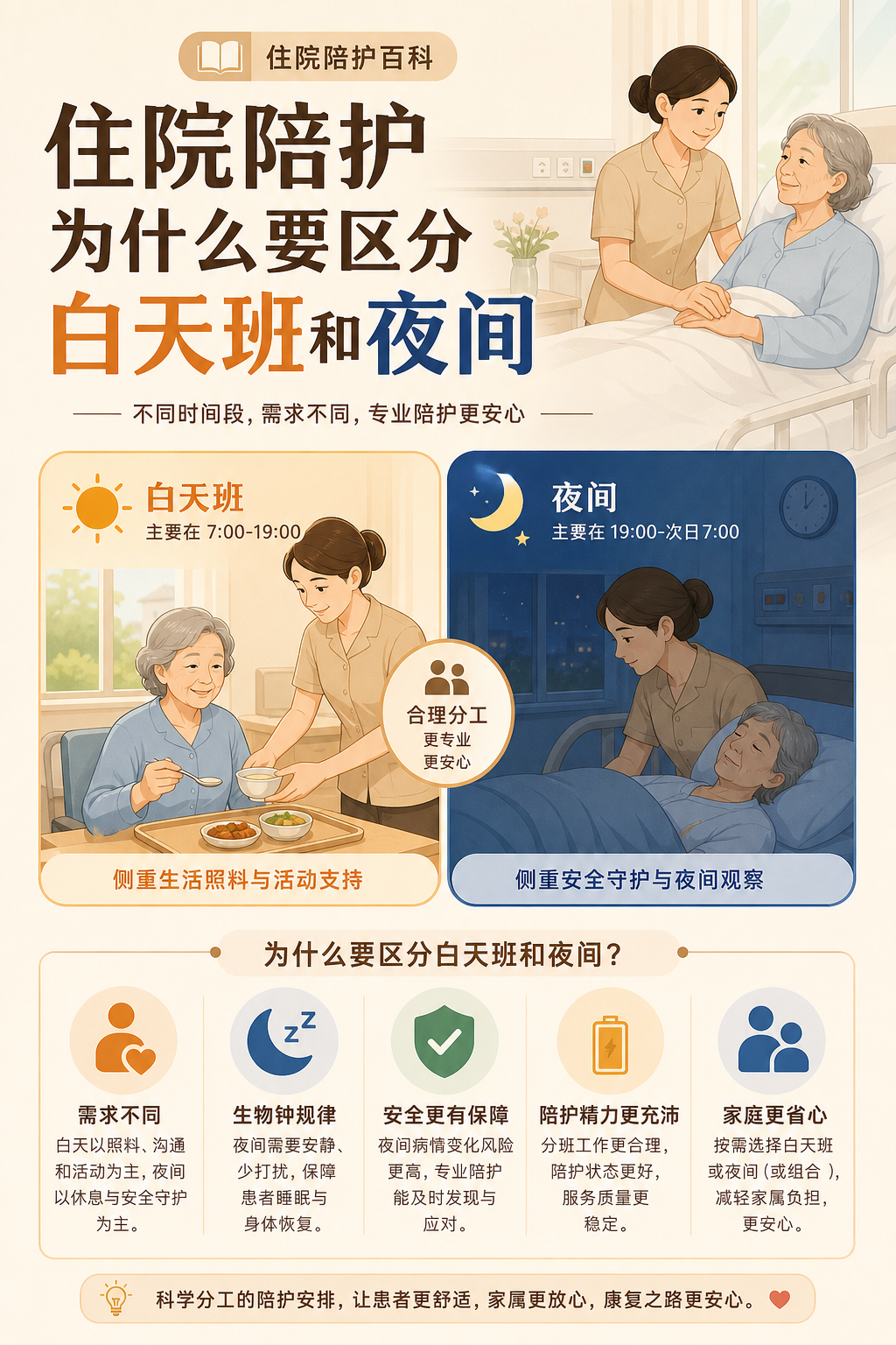 住院陪护为什么要区分白天班和夜间