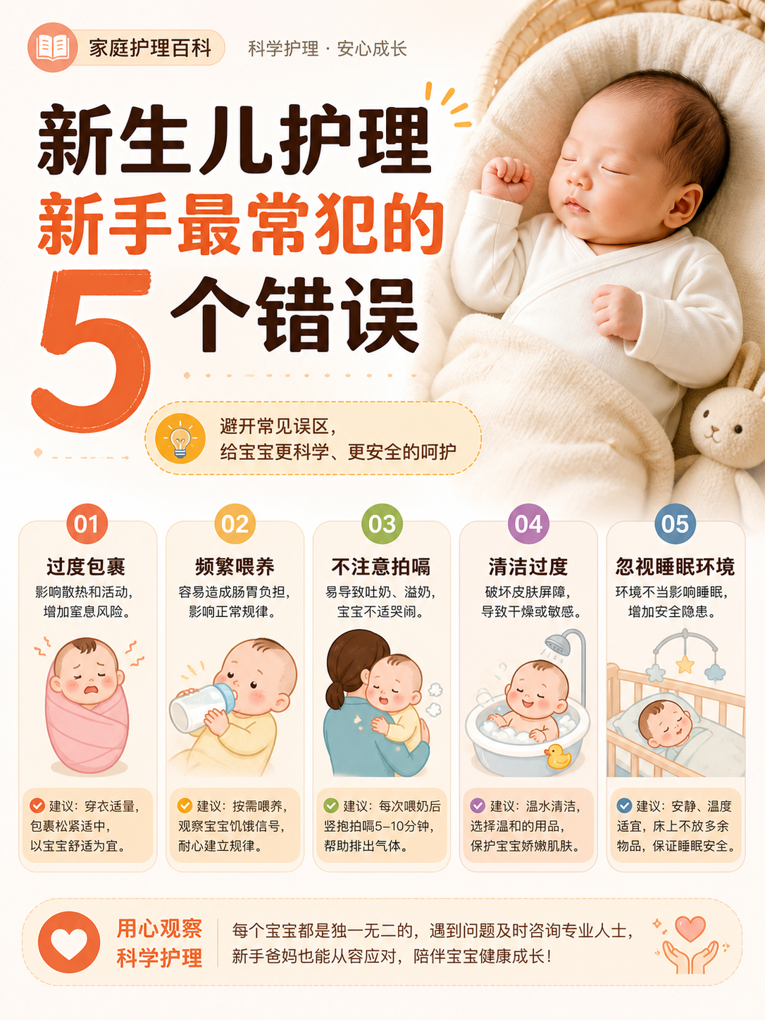 新生儿护理新手最常犯的5个错误