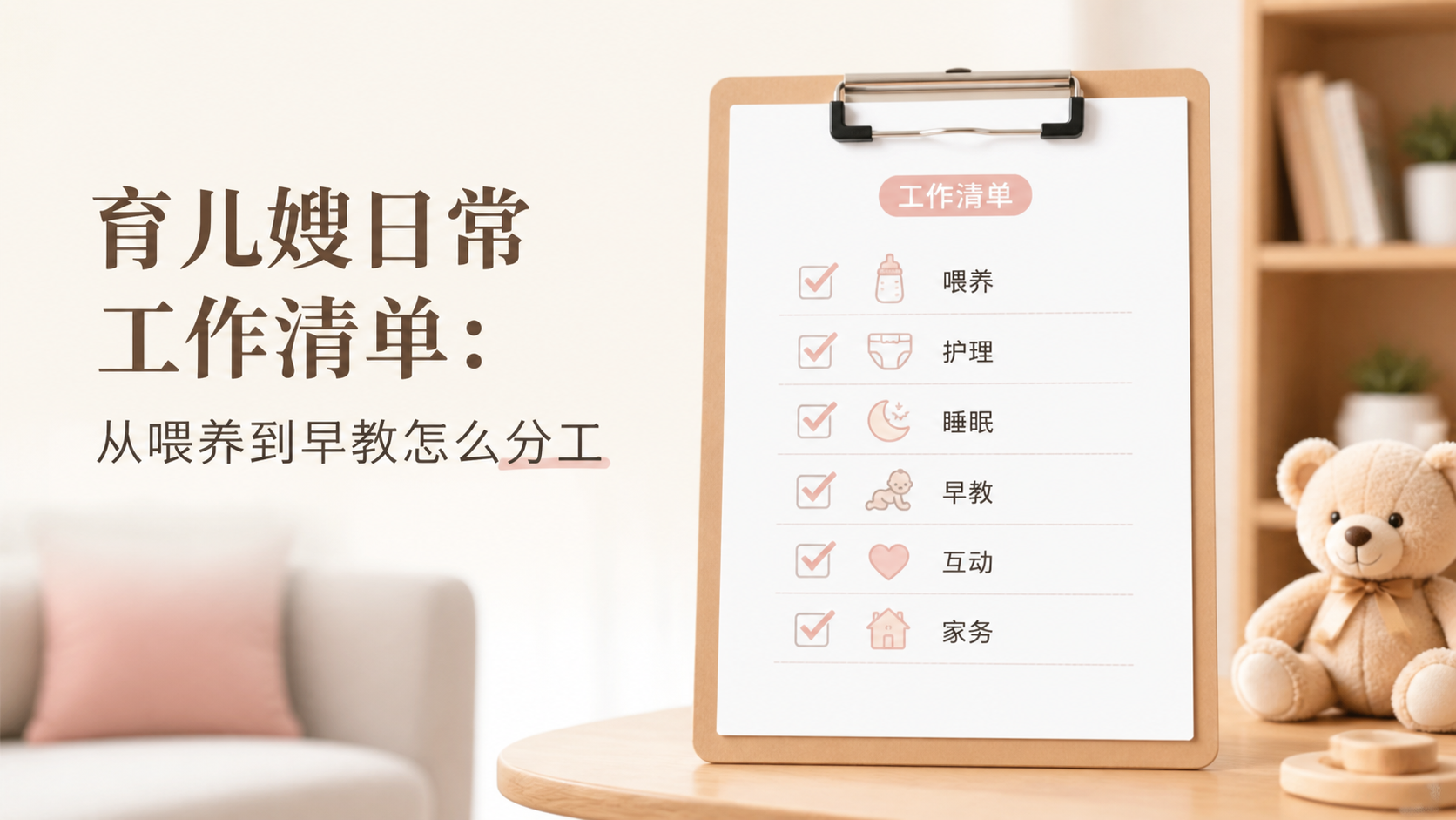 育儿嫂日常工作清单：从喂养到早教怎么分工