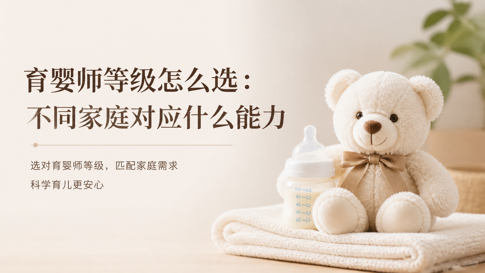 育婴师等级怎么选：不同家庭对应什么能力