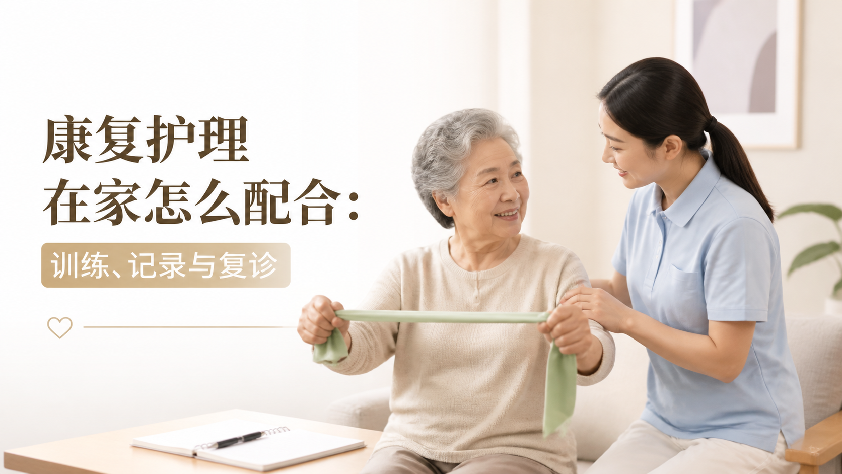 康复护理在家怎么配合：训练、记录与复诊