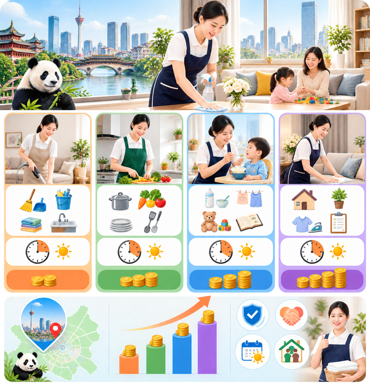 成都白班保姆收费标准参考价格