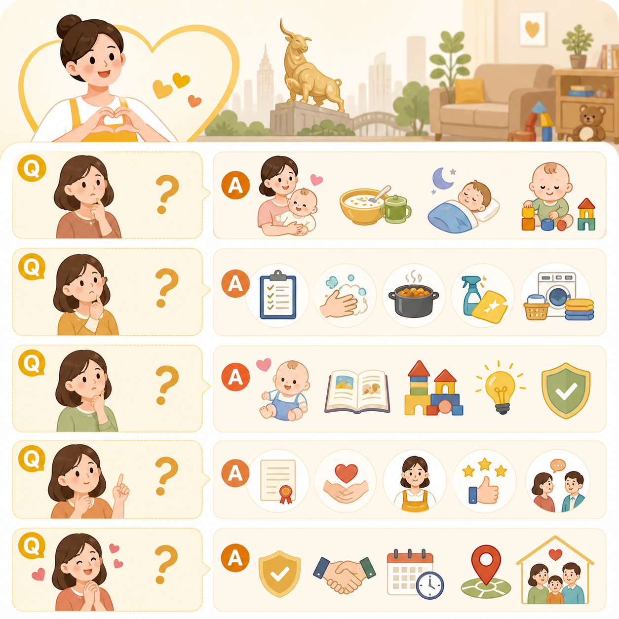 金牛区育儿嫂常见问题解答FAQ