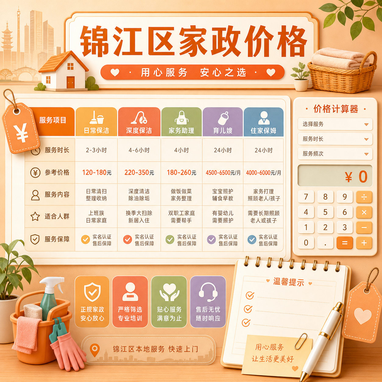 锦江区家政价格2026年最新行情