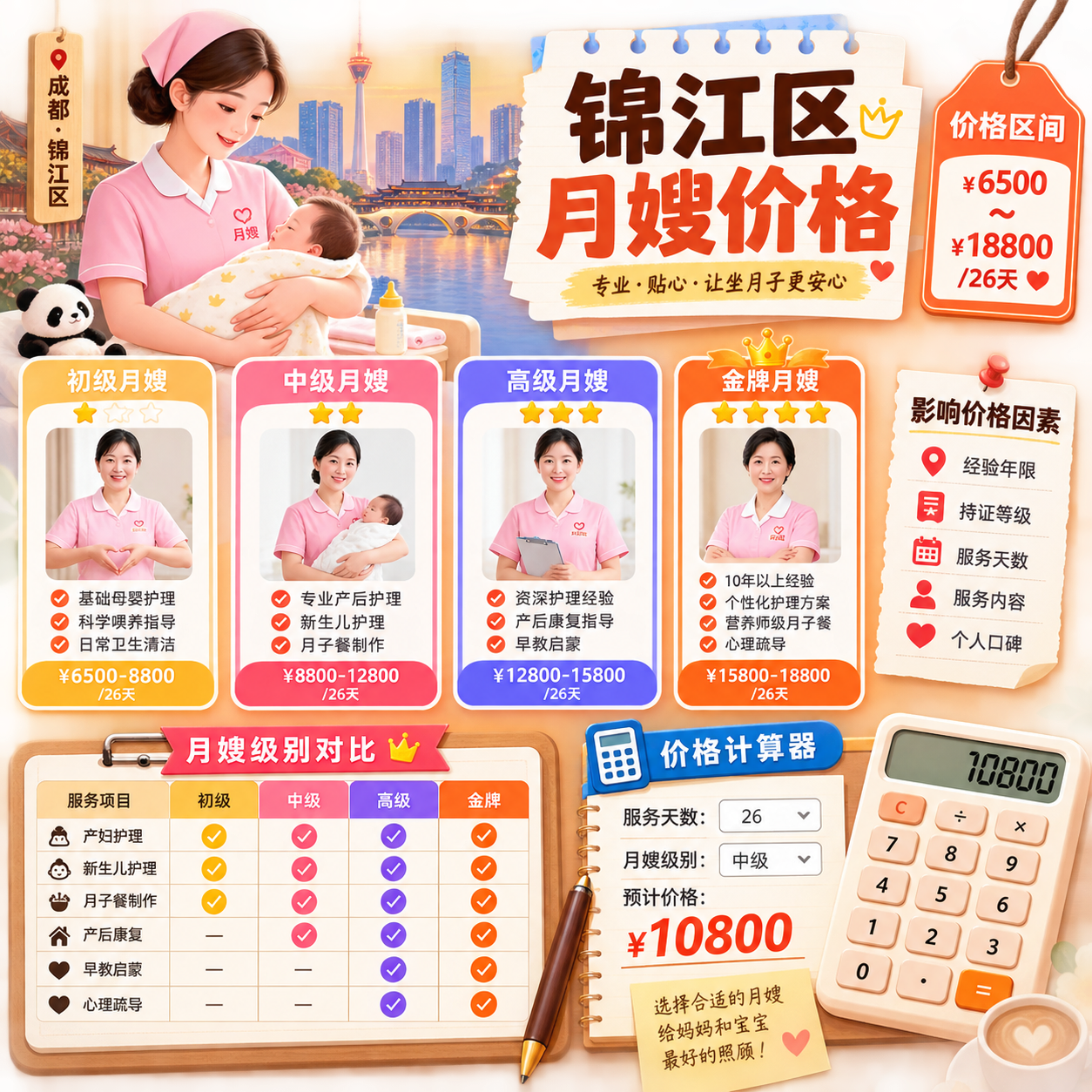 锦江区月嫂价格2026年最新行情