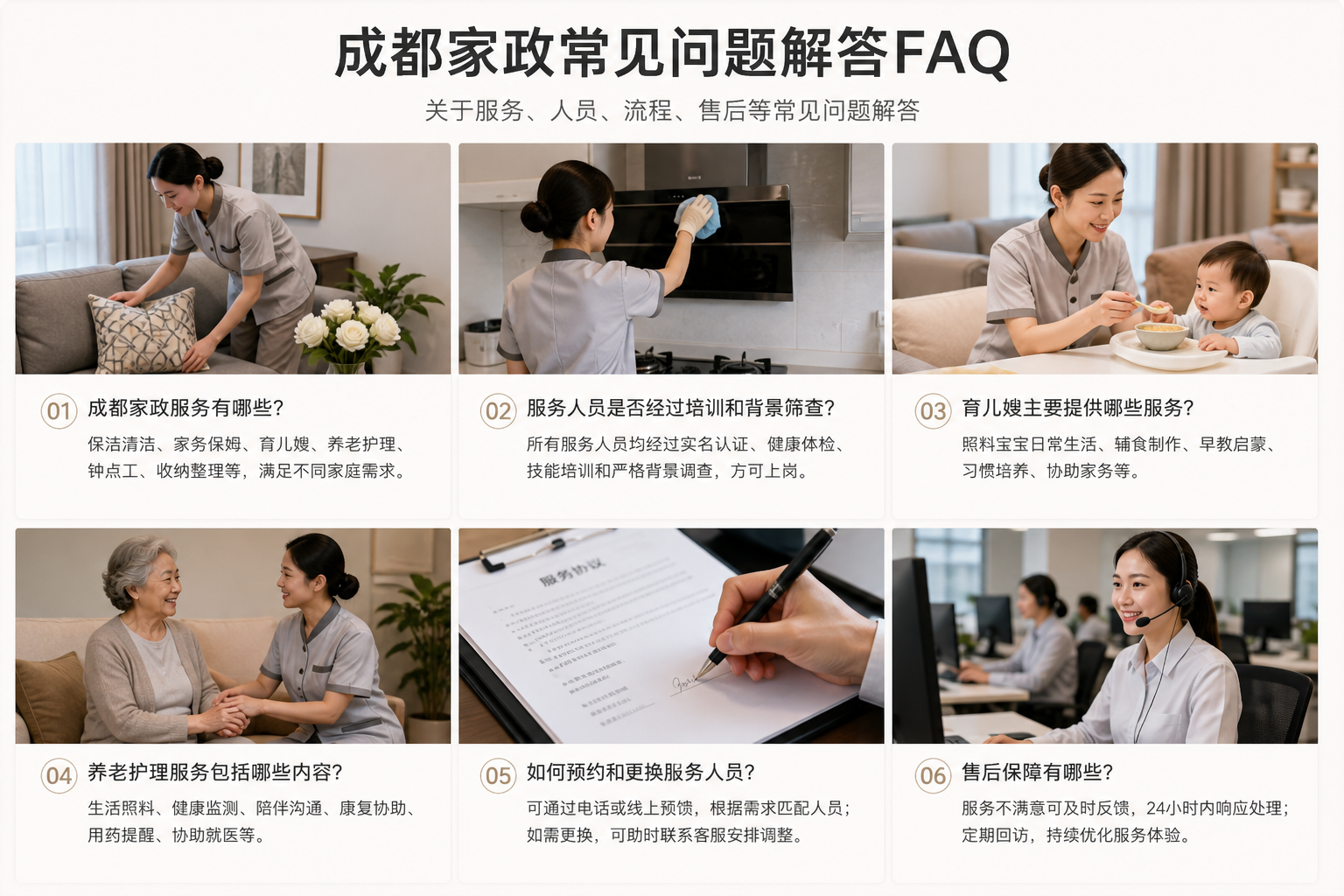成都家政常见问题解答FAQ