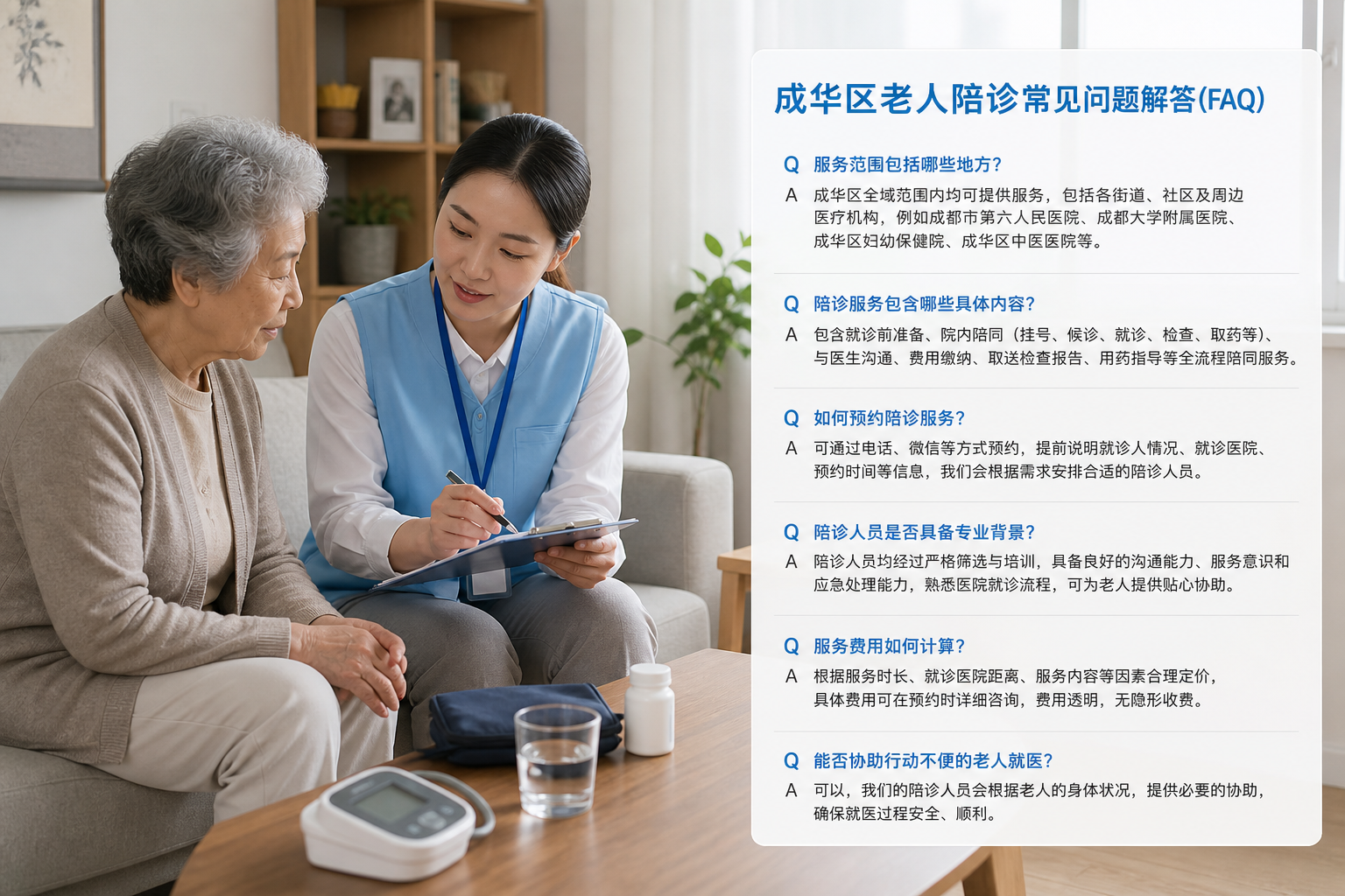 成华区老人陪诊常见问题解答FAQ