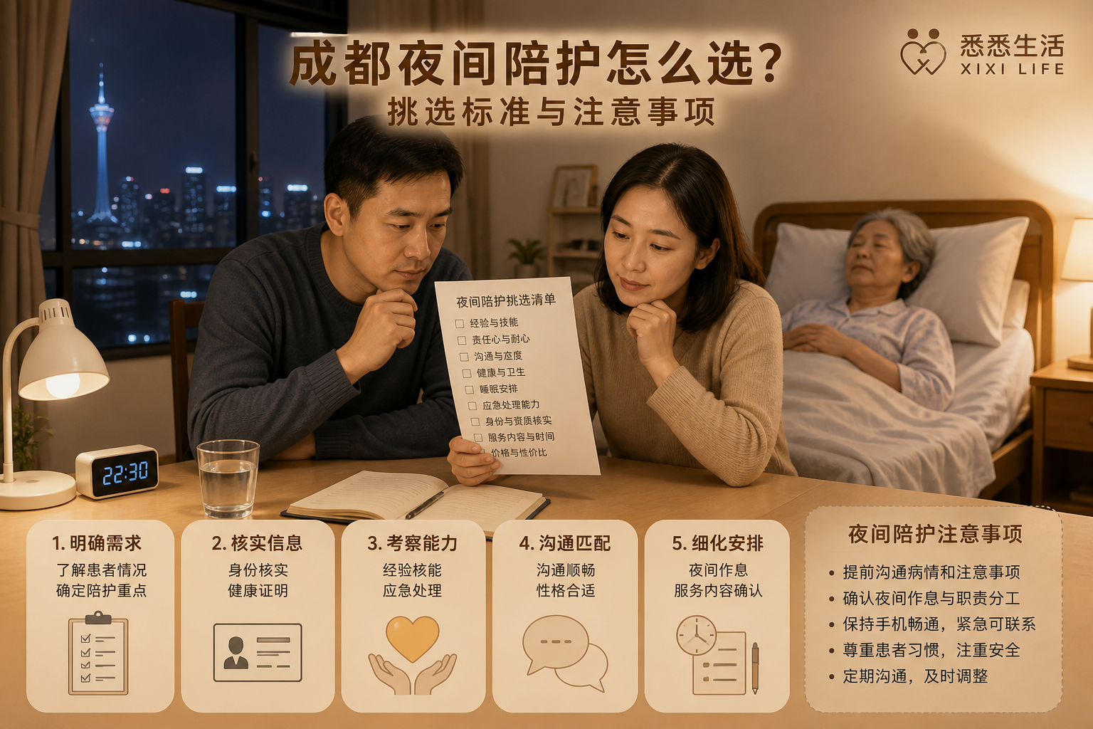 成都夜间陪护怎么选？挑选标准与注意事项