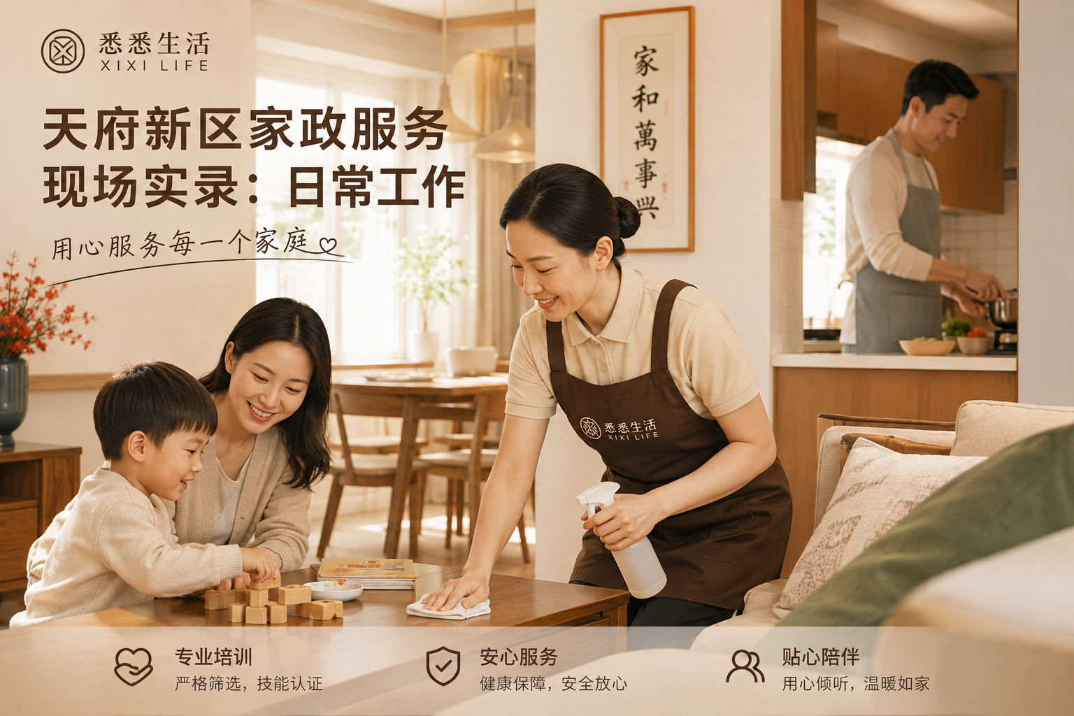 天府新区家政服务现场实录：日常工作
