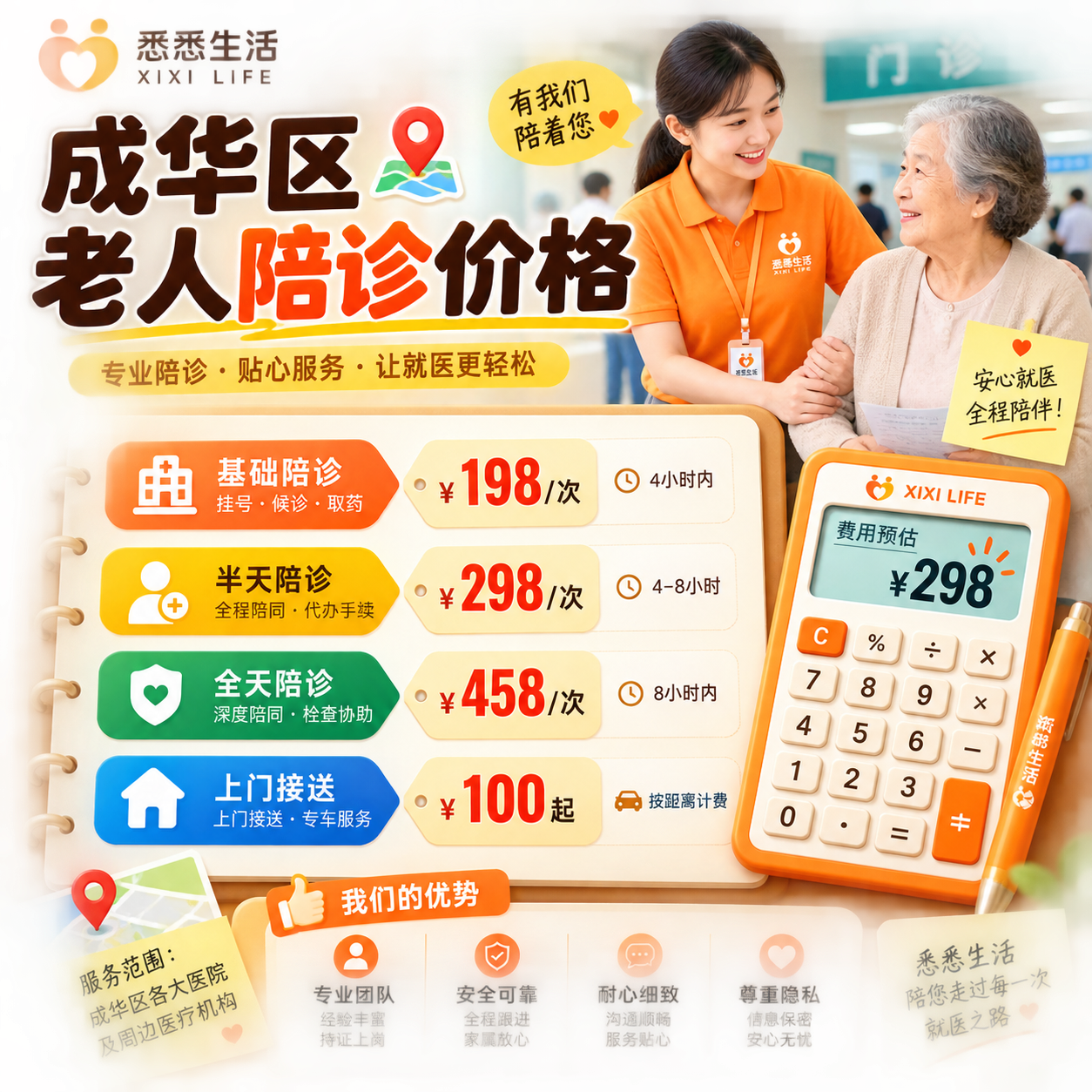 成华区老人陪诊价格2026年最新行情