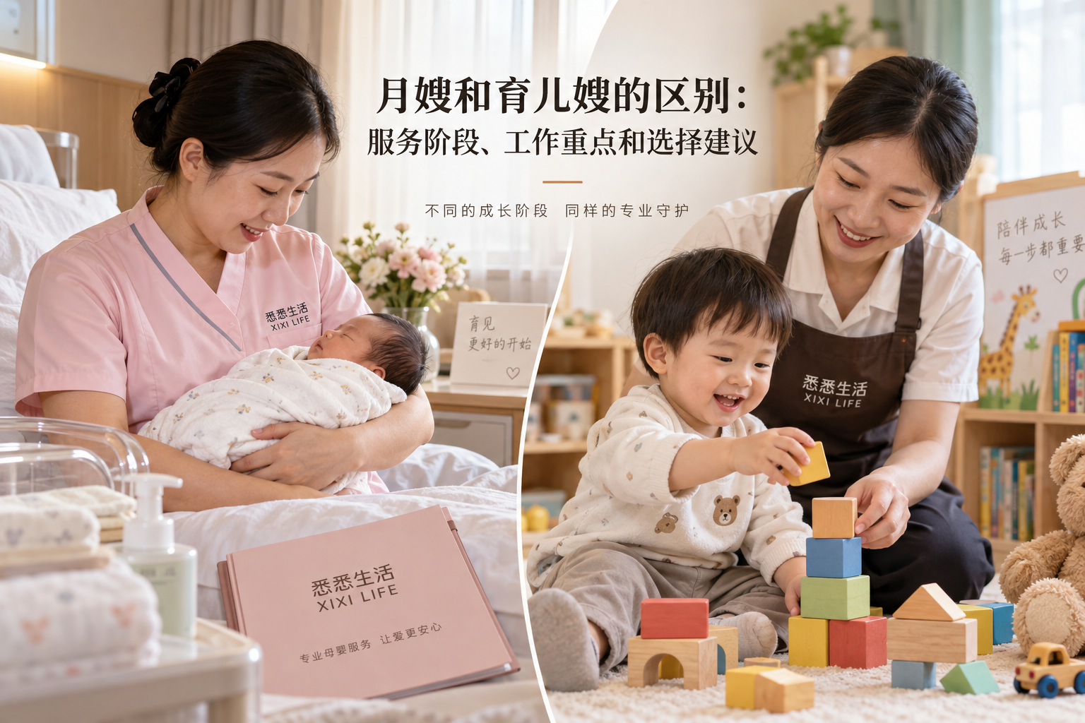 月嫂和育儿嫂的区别：服务阶段、工作重点和选择建议
