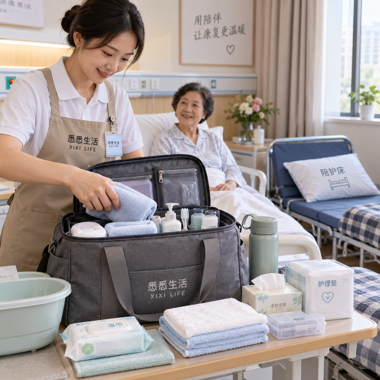 住院陪护物品准备：陪护床、洗漱用品和护理用品清单