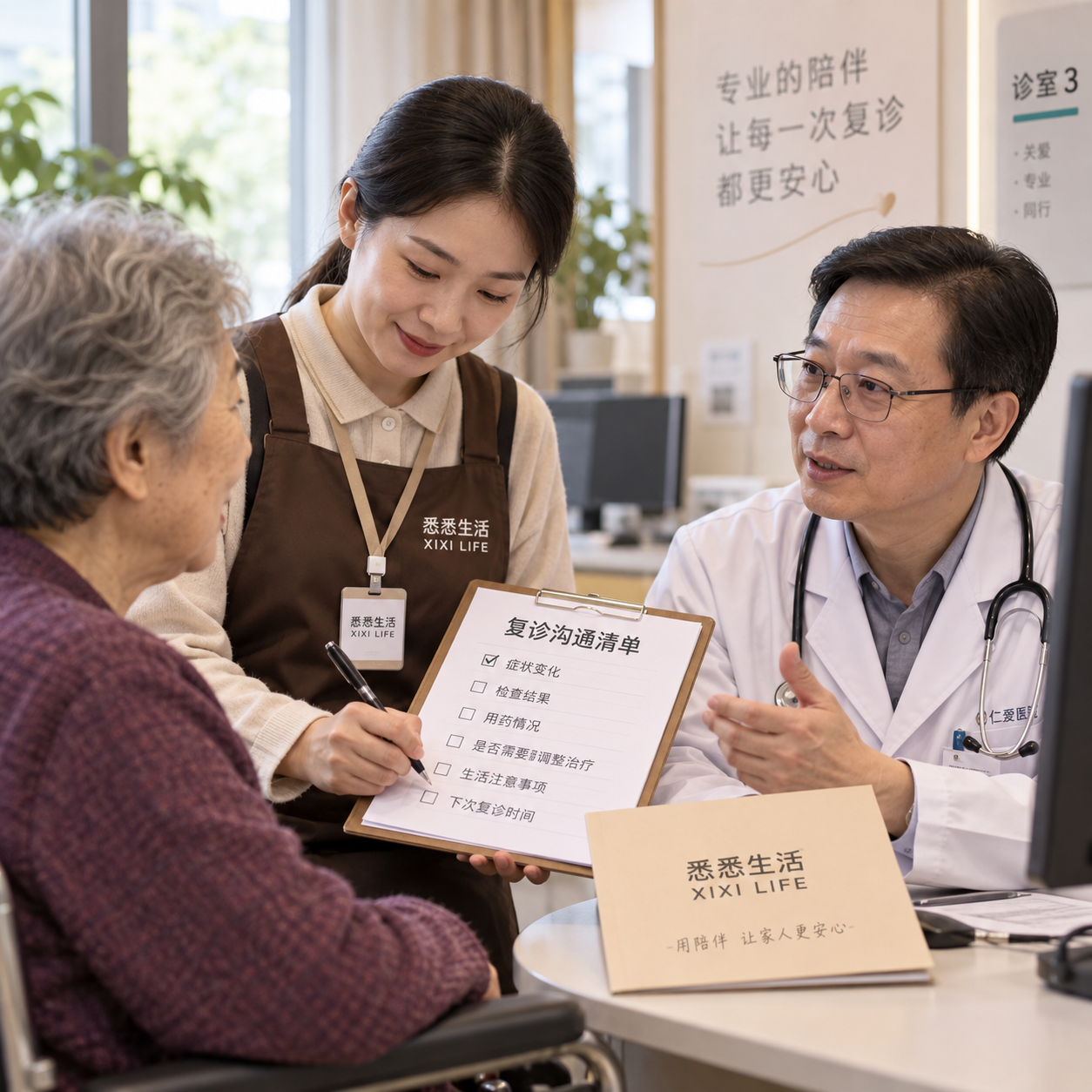 老人陪同复诊怎么沟通：医生问题清单与结果记录