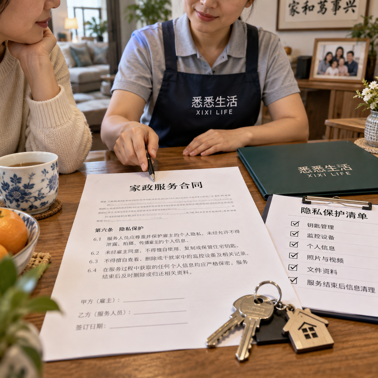 家政服务合同里的隐私条款：钥匙、监控和个人信息保护