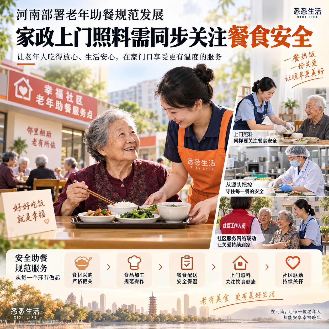 河南部署老年助餐规范发展，家政上门照料需同步关注餐食安全