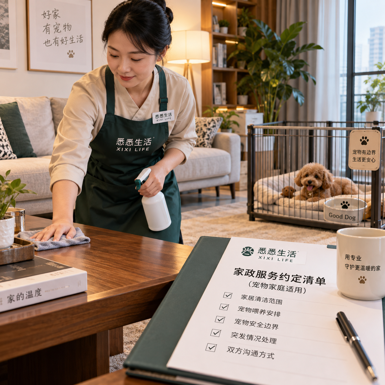 保姆带宠物家庭怎么约定：清洁、喂养和安全边界