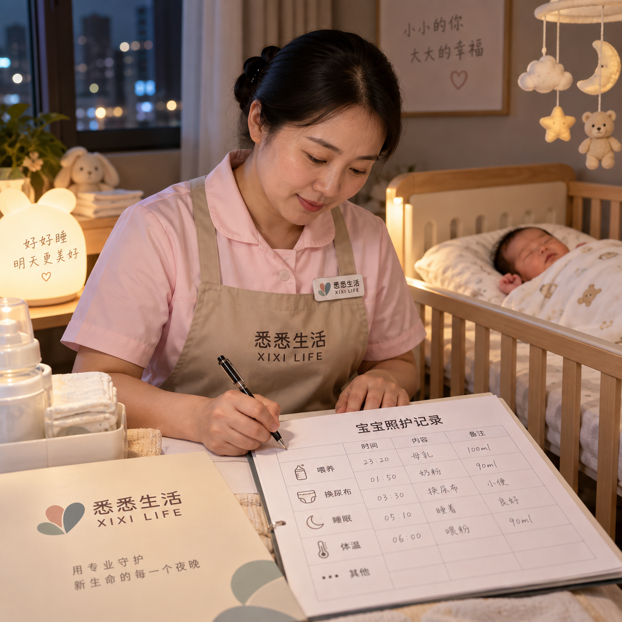 月嫂夜间照护怎么安排：喂养、记录与轮换休息