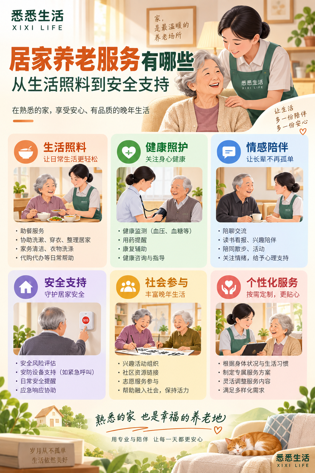 居家养老服务有哪些：从生活照料到安全支持