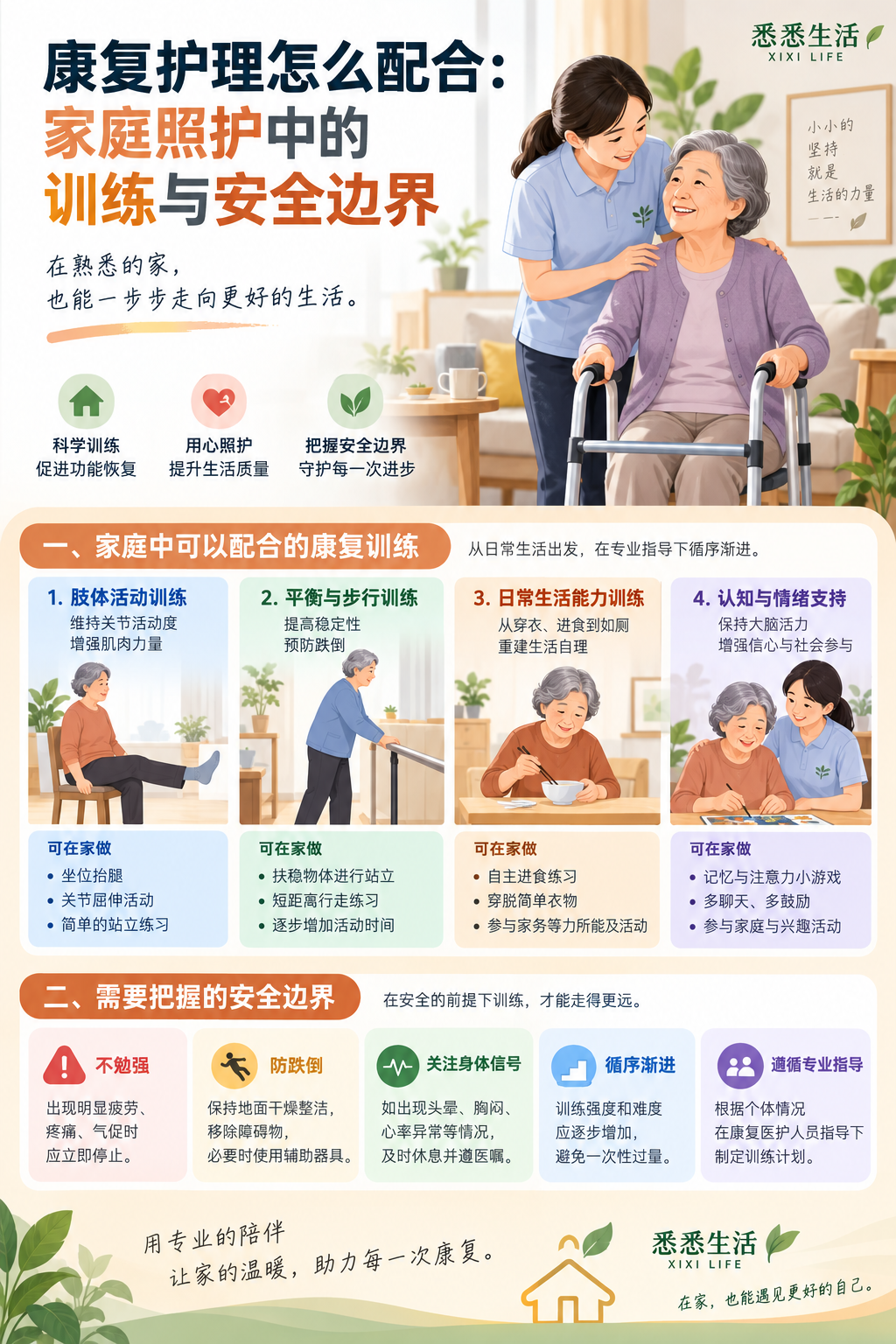 康复护理怎么配合：家庭照护中的训练与安全边界