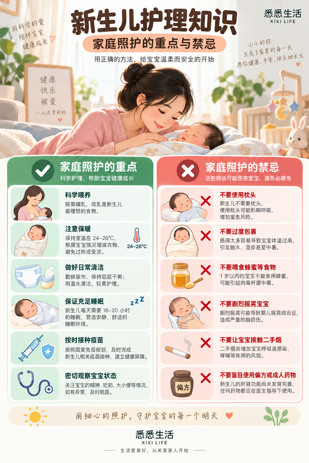 新生儿护理知识：家庭照护的重点与禁忌