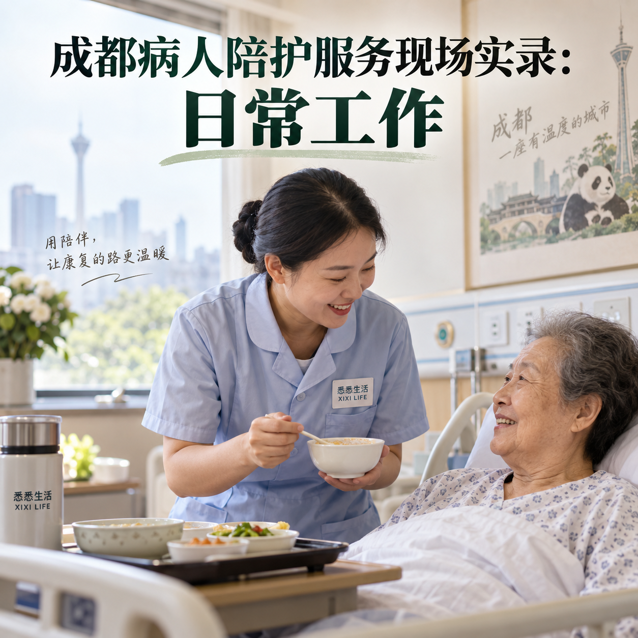 成都病人陪护服务现场实录：日常工作