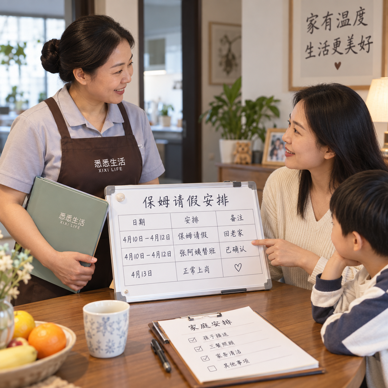 住家保姆请假怎么约定：替班、通知与家庭安排