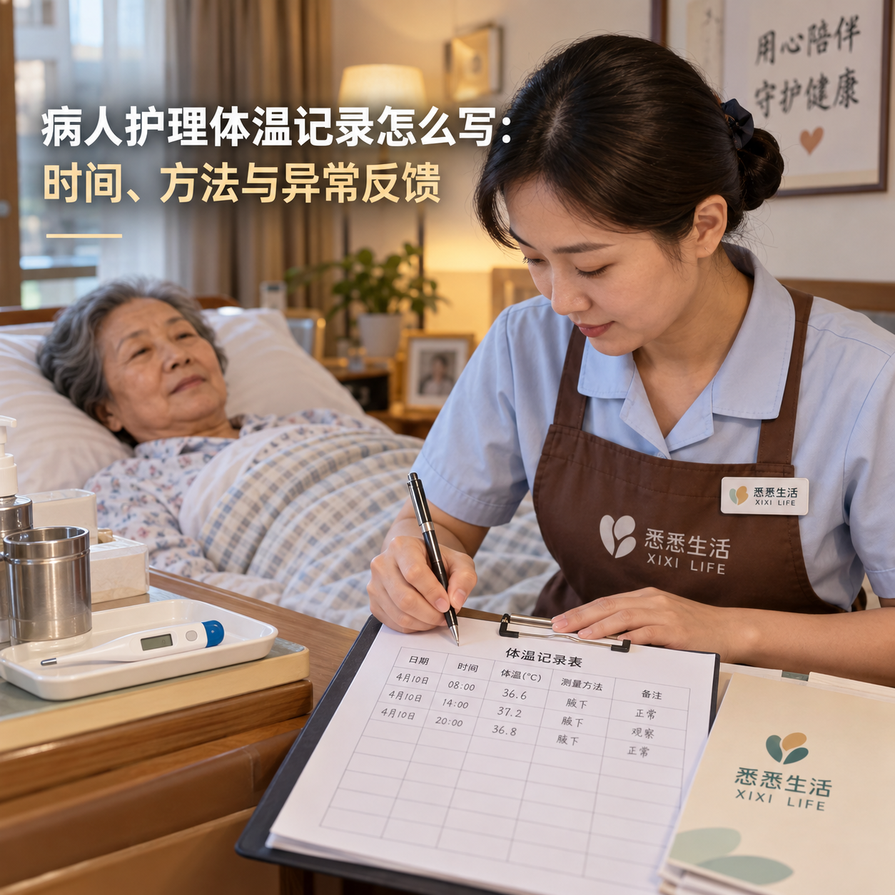 病人护理体温记录怎么写：时间、方法与异常反馈