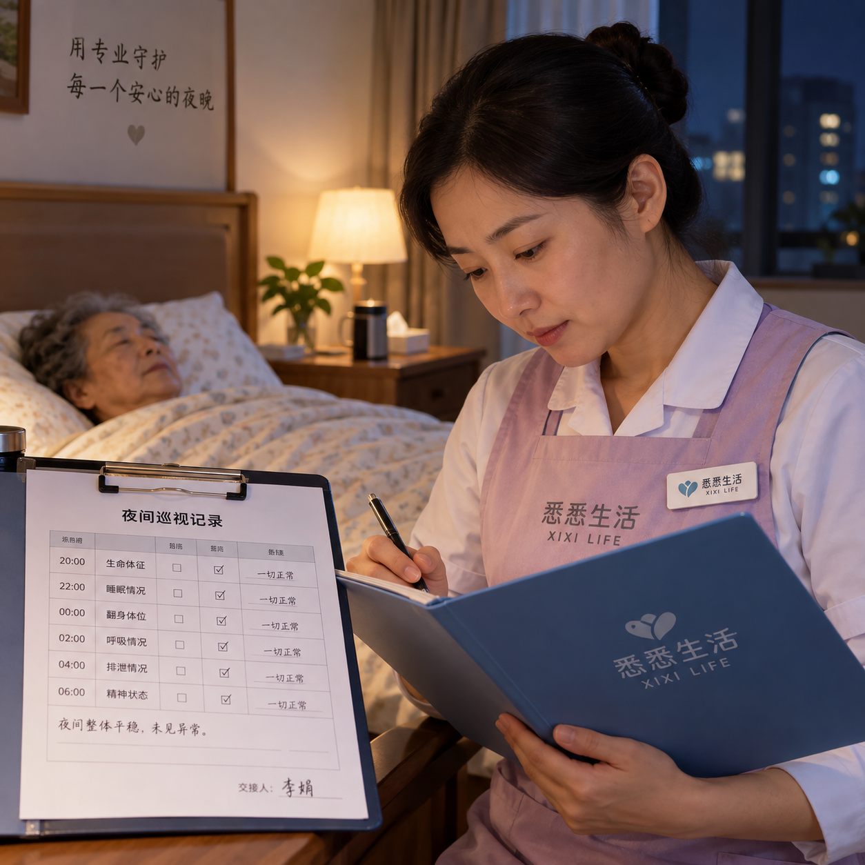护工夜间巡视怎么安排：重点时段、观察内容与交接记录