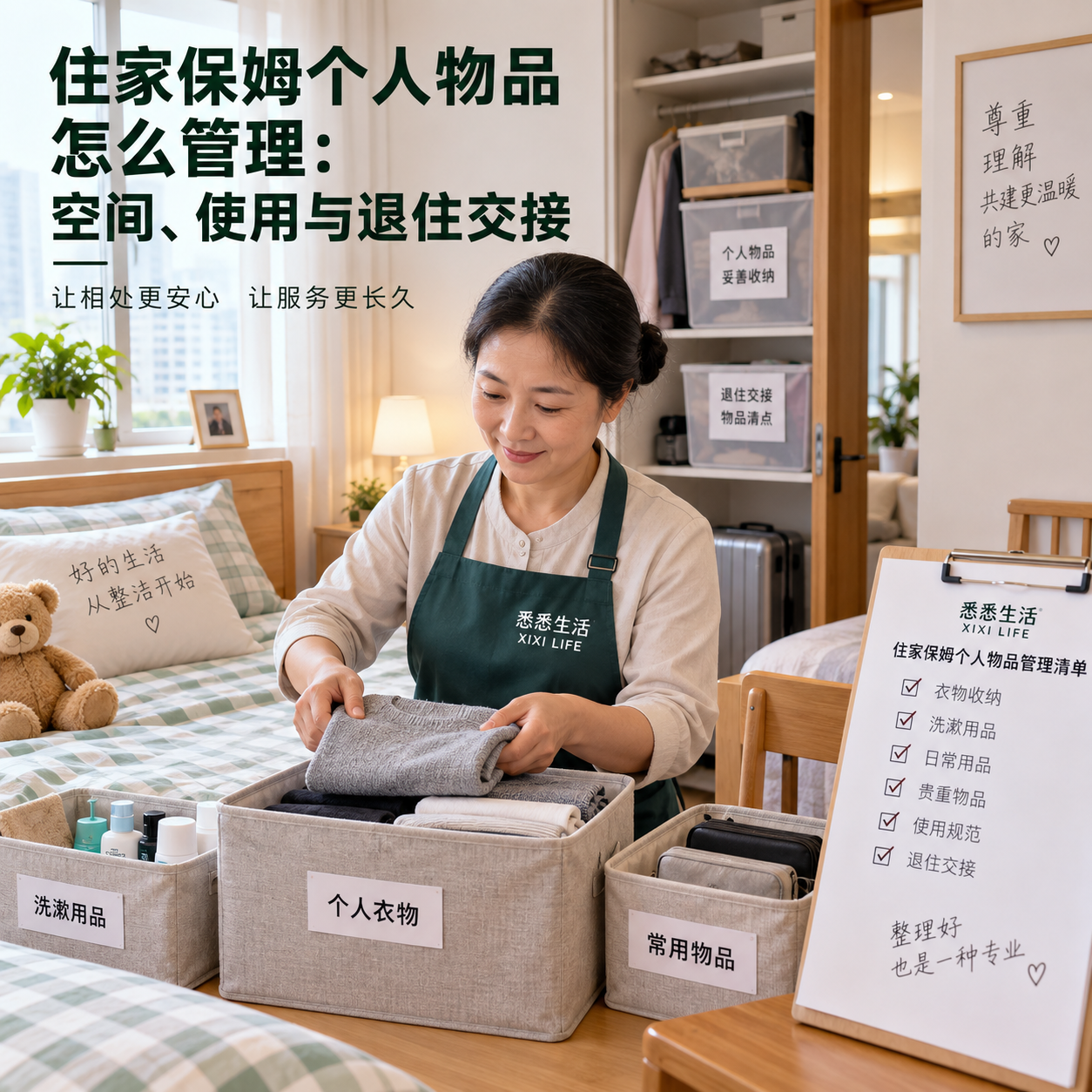 住家保姆个人物品怎么管理：空间、使用与退住交接