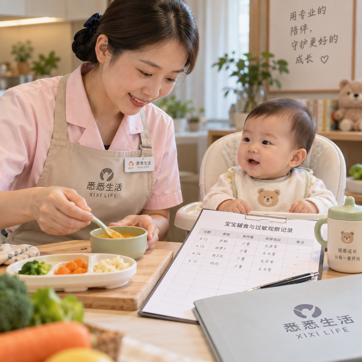 育儿嫂辅食添加怎么配合：过敏观察与家庭记录
