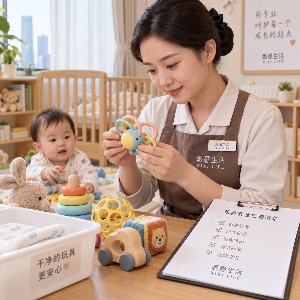 育婴师玩具安全怎么检查：材质、尺寸与清洁频率