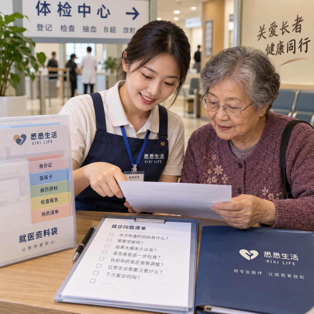 老人陪诊检查前怎么准备：资料、问题清单与时间安排