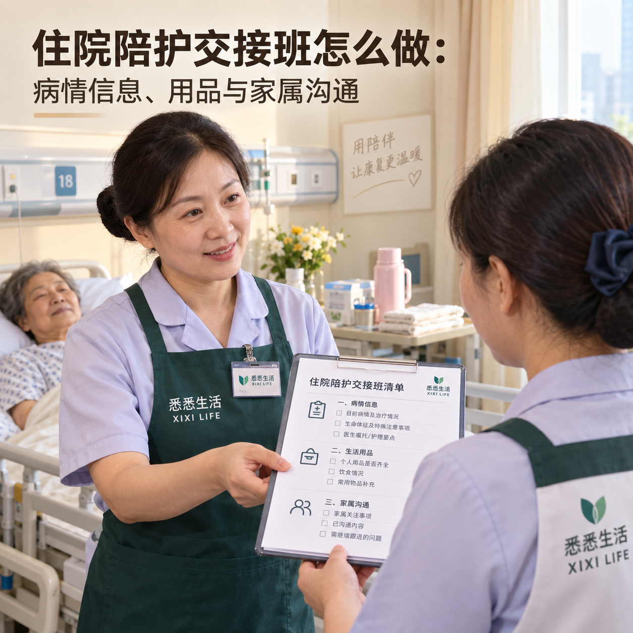 住院陪护交接班怎么做：病情信息、用品与家属沟通