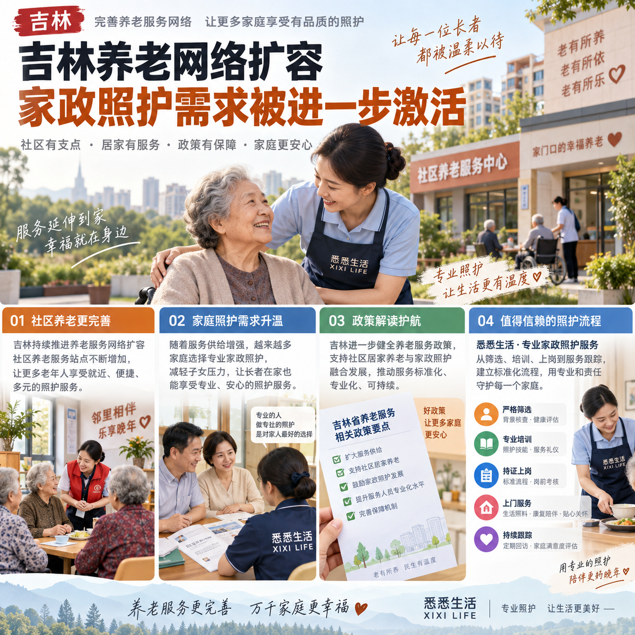 吉林养老网络扩容，家政照护需求被进一步激活
