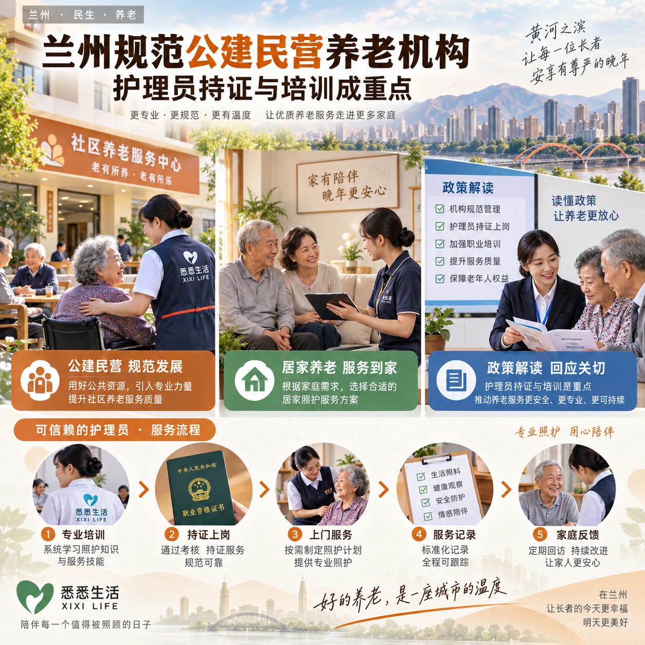 兰州规范公建民营养老机构，护理员持证与培训成重点