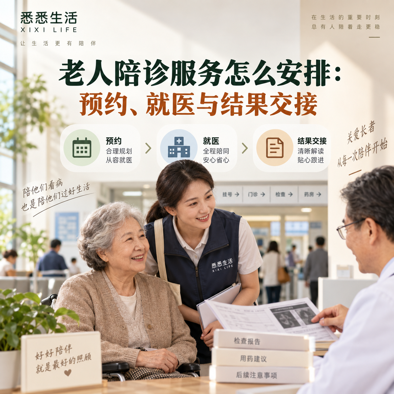 老人陪诊服务怎么安排：预约、就医与结果交接