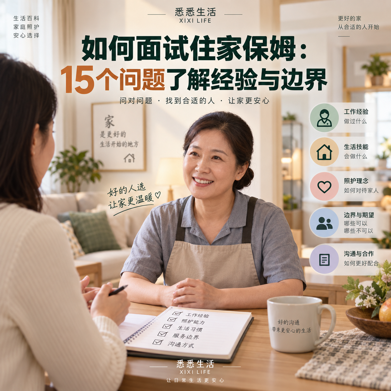 如何面试住家保姆：15个问题了解经验与边界