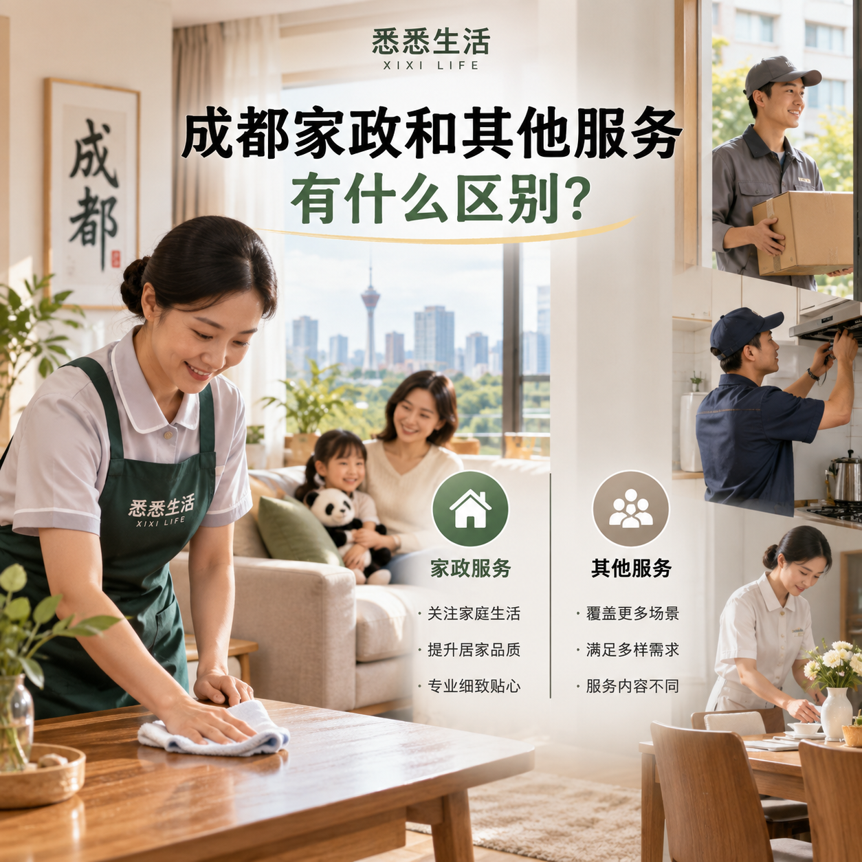 成都家政和其他服务有什么区别？