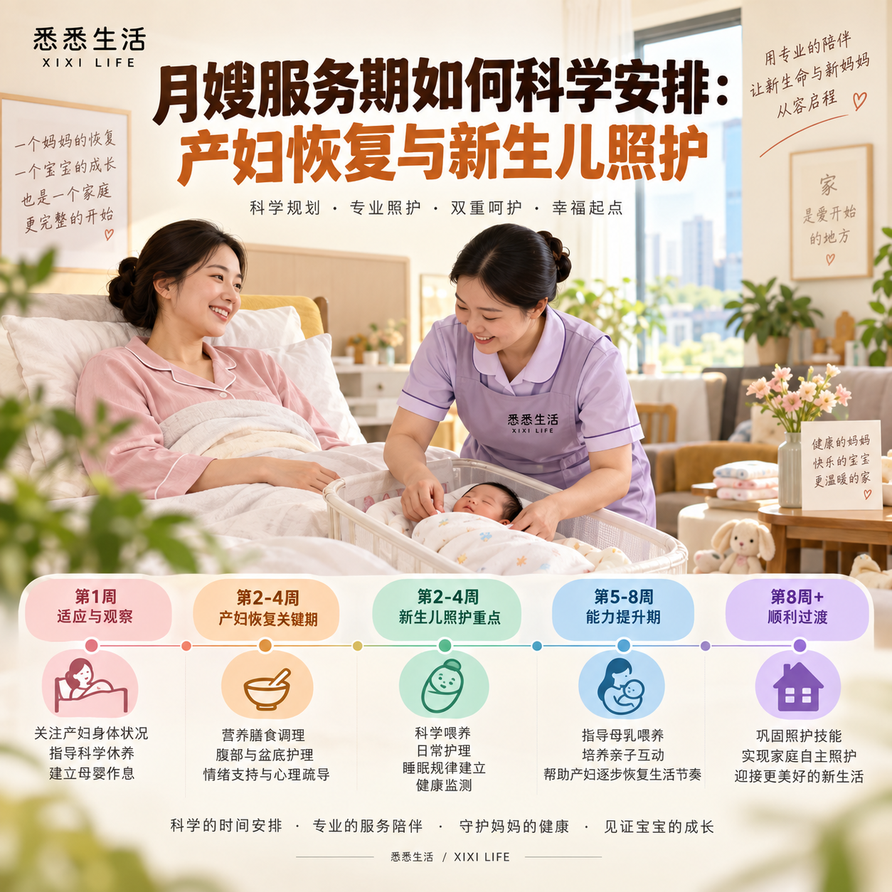 月嫂服务期如何科学安排：产妇恢复与新生儿照护