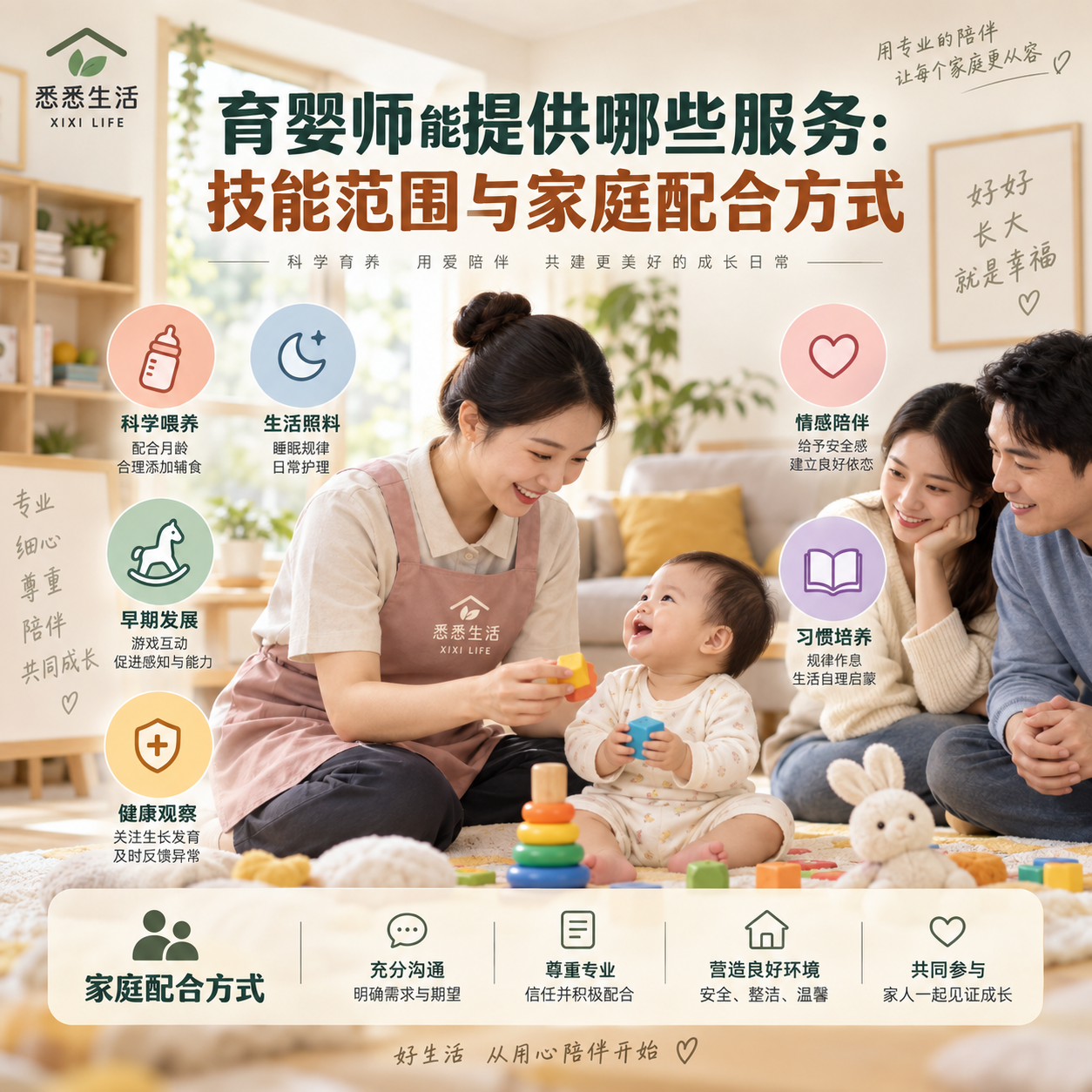 育婴师能提供哪些服务：技能范围与家庭配合方式