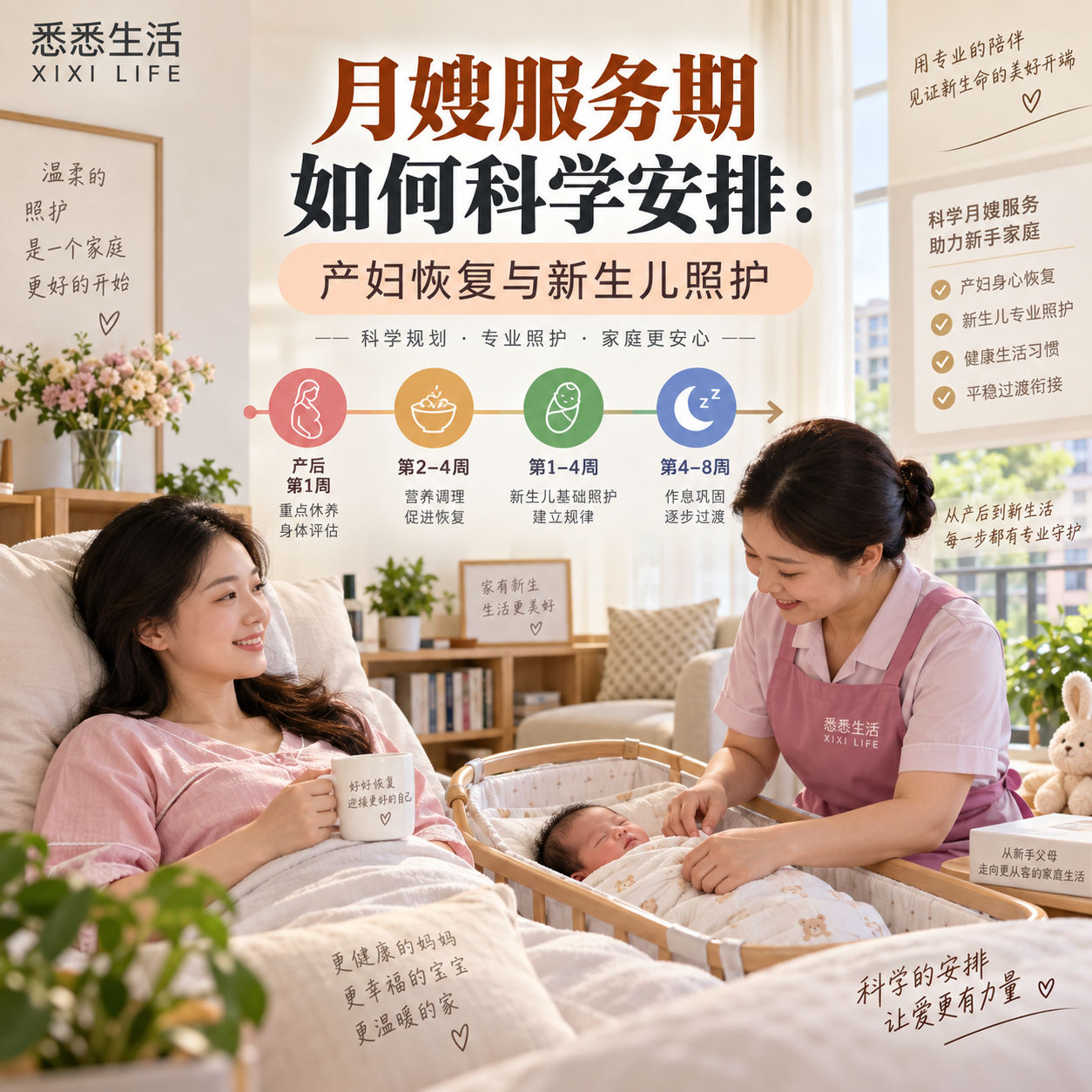 月嫂服务期如何科学安排：产妇恢复与新生儿照护