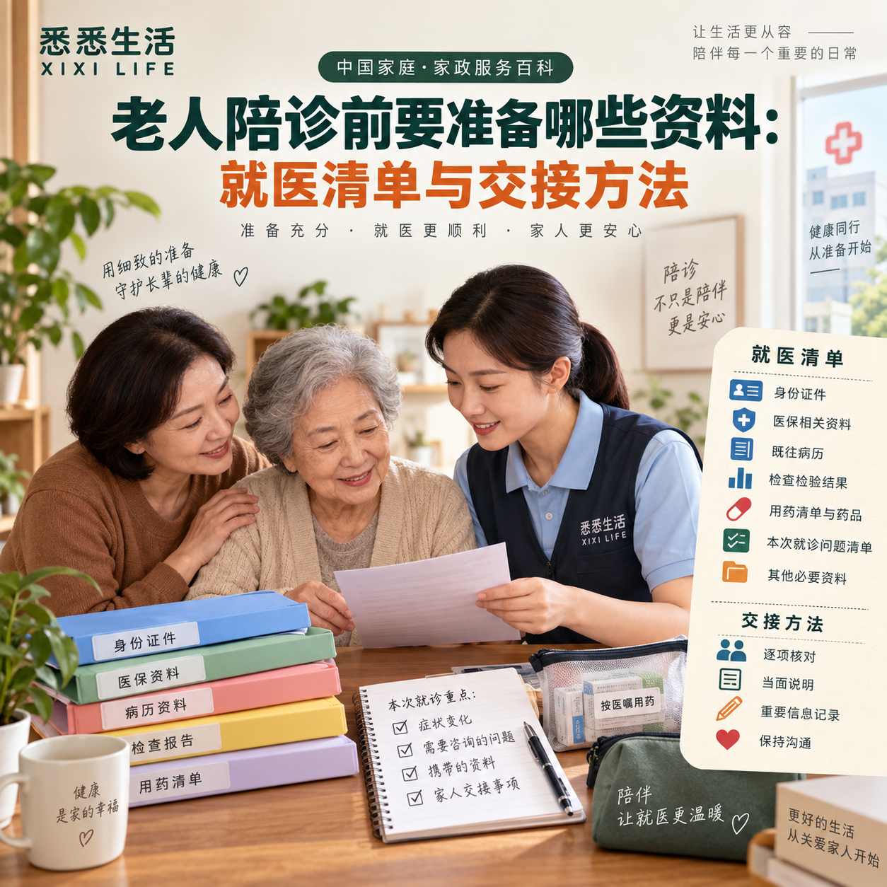 老人陪诊前要准备哪些资料：就医清单与交接方法