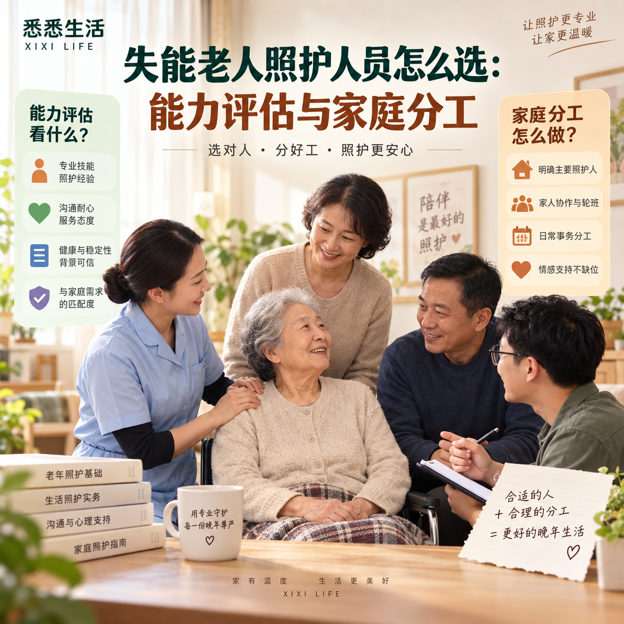 失能老人照护人员怎么选：能力评估与家庭分工