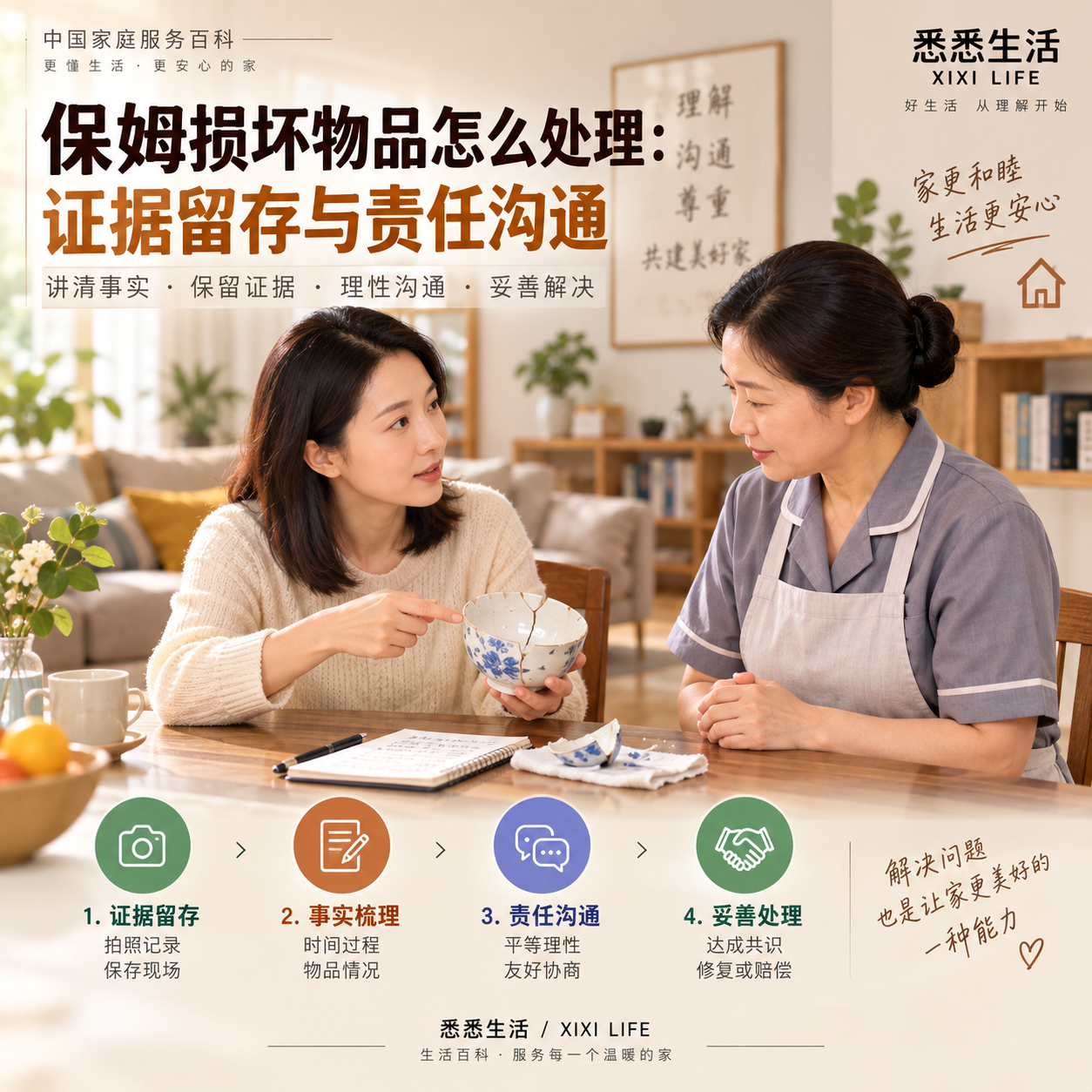 保姆损坏物品怎么处理：证据留存与责任沟通