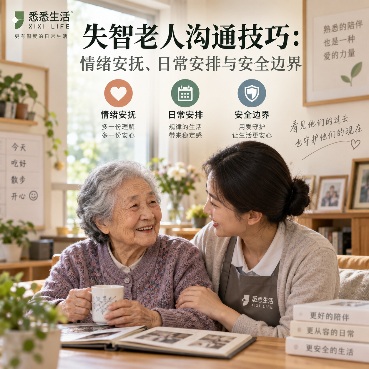 失智老人沟通技巧：情绪安抚、日常安排与安全边界