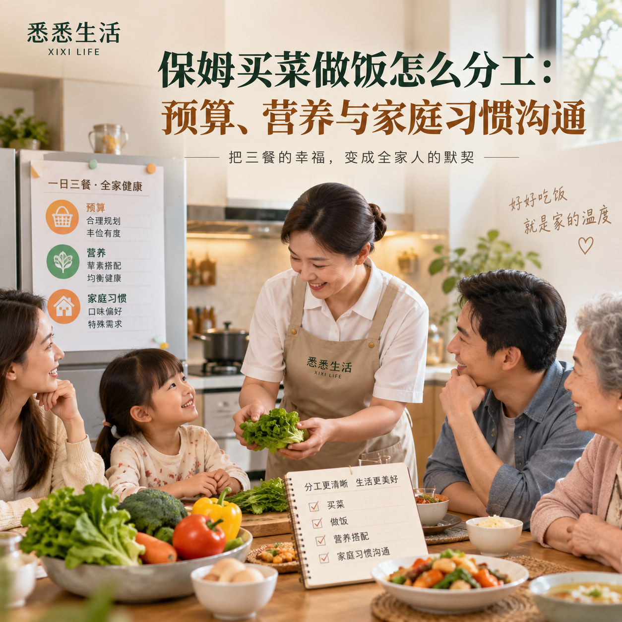 保姆买菜做饭怎么分工：预算、营养与家庭习惯沟通